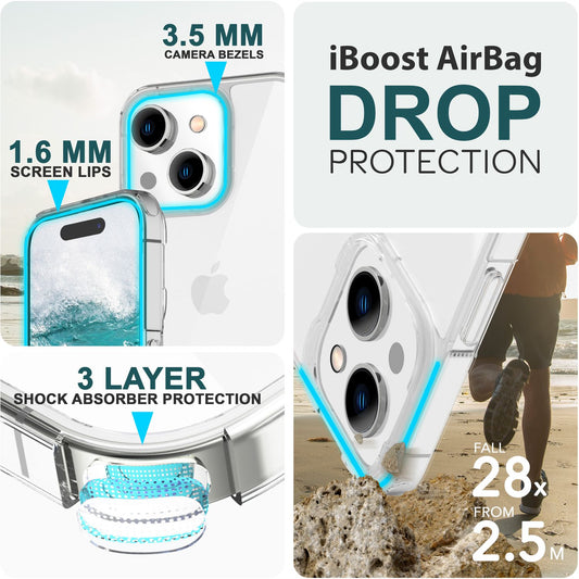 Hülle Klar für iPhone 15 Plus Clear Hard Case Handyhülle Schutzhülle Cover Etui