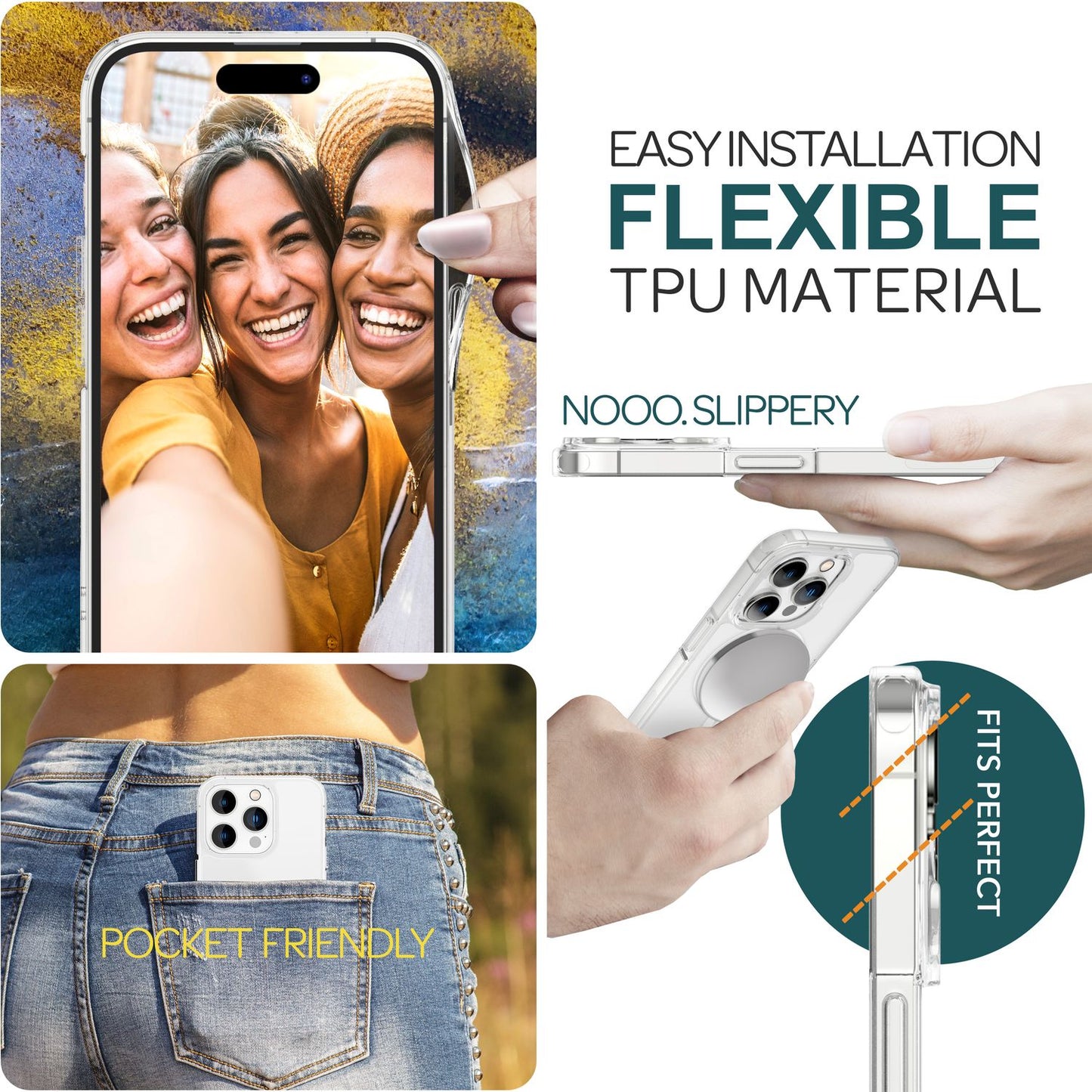 MagSafe Hülle Matt für iPhone 15 Pro Max Frosted Case Magnet Handyhülle Schutz