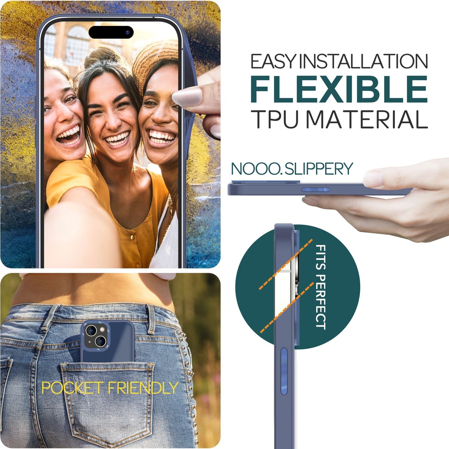 Carcasă hibridă pentru iPhone 15, carcasă mată, carcasă de telefon cu margine protectoare, husă de protecție, husă