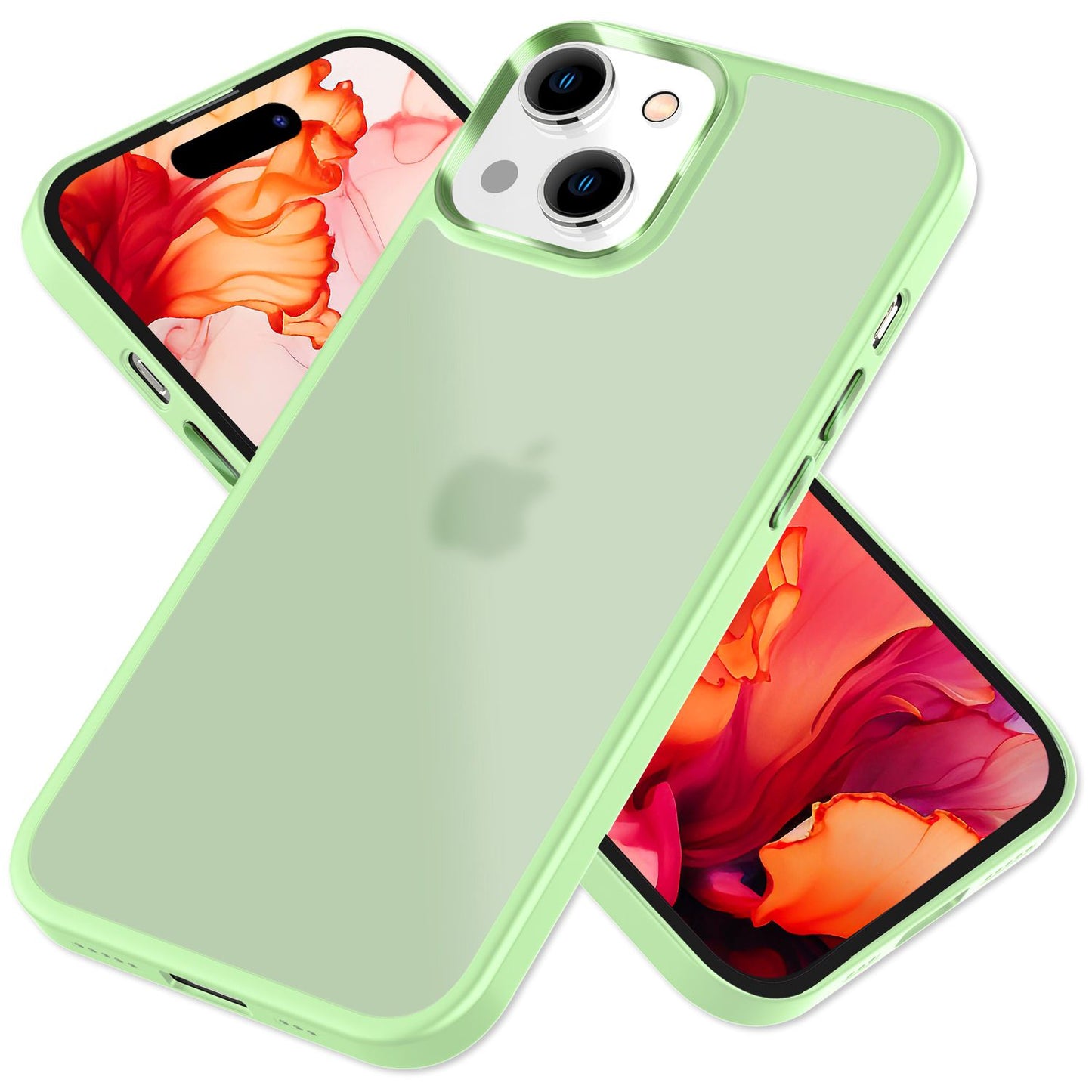 Hybrid Hülle für iPhone 15 Plus Frosted Case Schutz Rand Handyhülle Handy Tasche