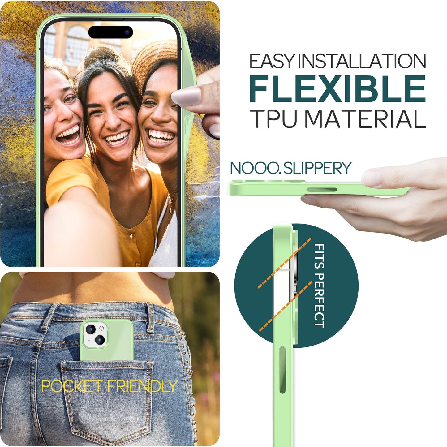 Hybrid Hülle für iPhone 15 Plus Frosted Case Schutz Rand Handyhülle Handy Tasche