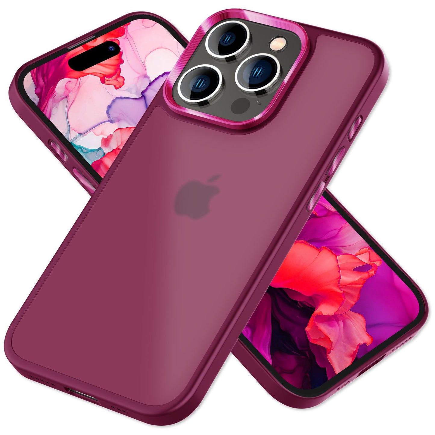 Carcasă hibridă pentru iPhone 15 Pro, carcasă mată, margine de protecție, husă de telefon, husă de telefon