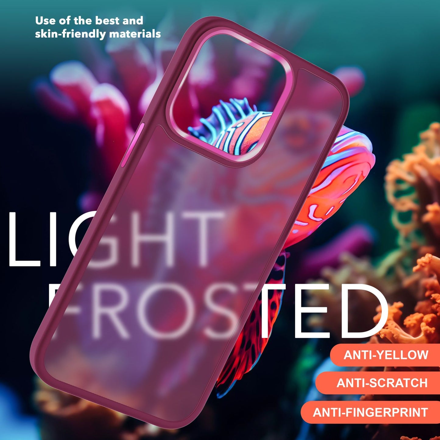 Hybrid Hülle für iPhone 15 Pro Max Frosted Case Schutz Rand Magnet Handyhülle