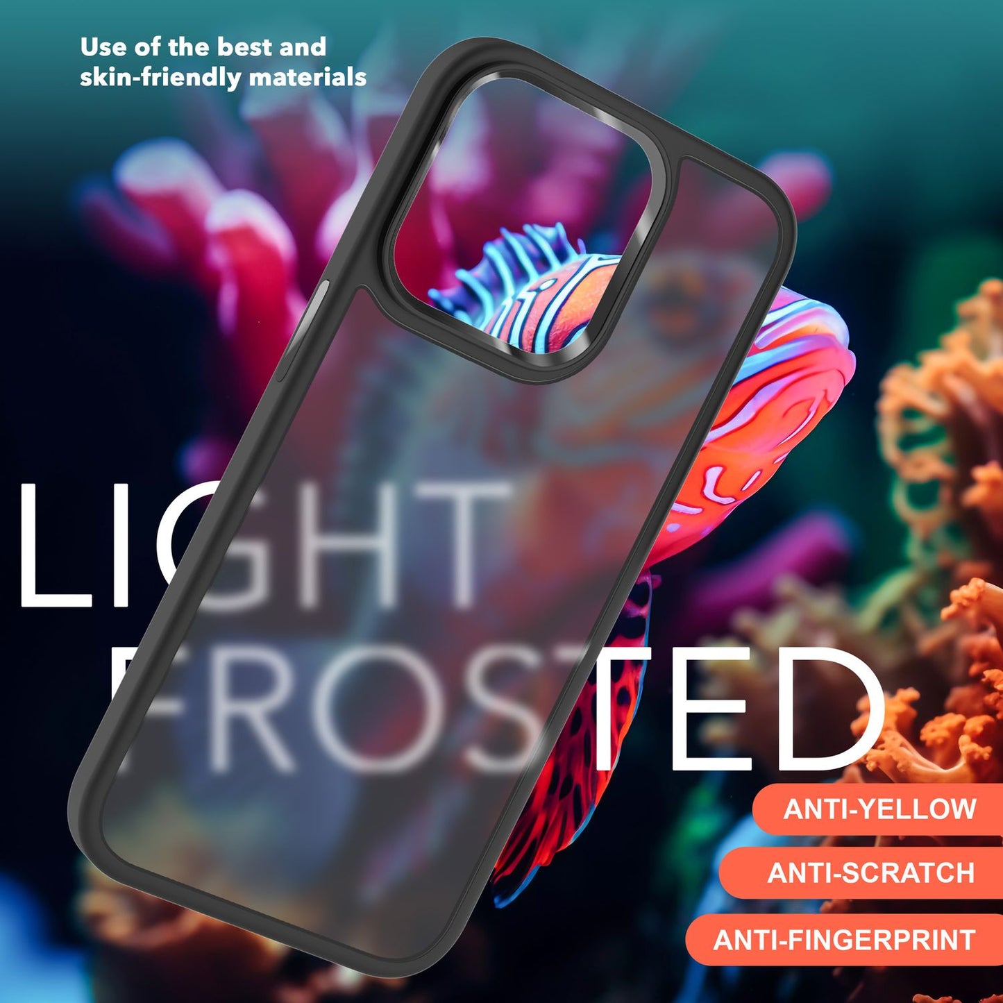 Hybrid Hülle für iPhone 15 Pro Max Frosted Case Schutz Rand Magnet Handyhülle