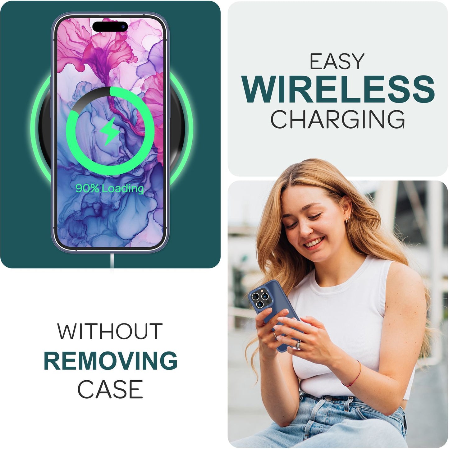 Hybrid Hülle für iPhone 15 Pro Max Frosted Case Schutz Rand Magnet Handyhülle