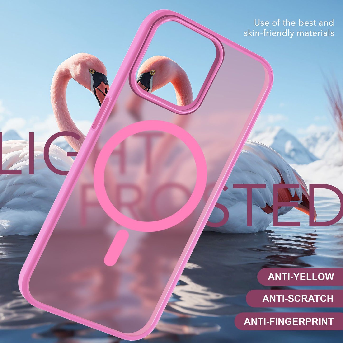 Carcasă Mattex MagPower compatibilă cu MagSafe - Dimensiune 6,1 inch, mată