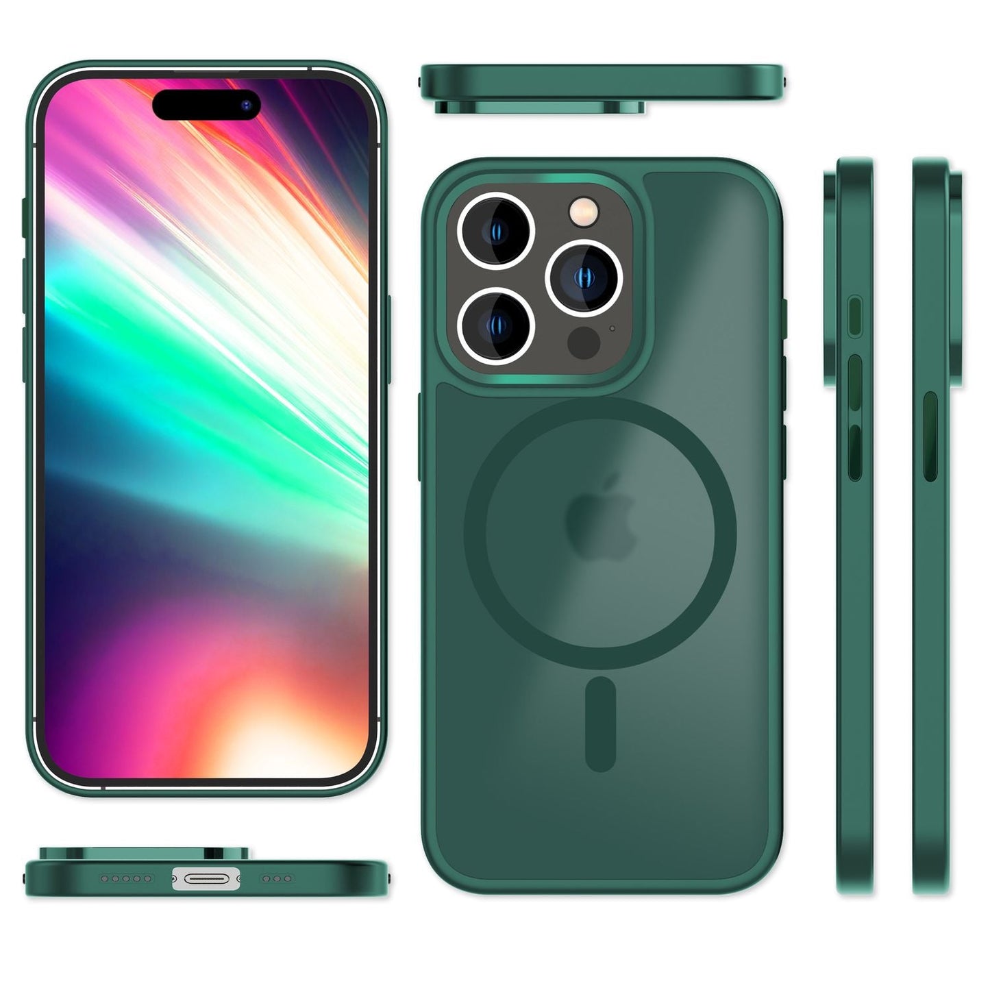 Carcasă Mattex MagPower compatibilă cu MagSafe - Dimensiune 6,1 inch, mată