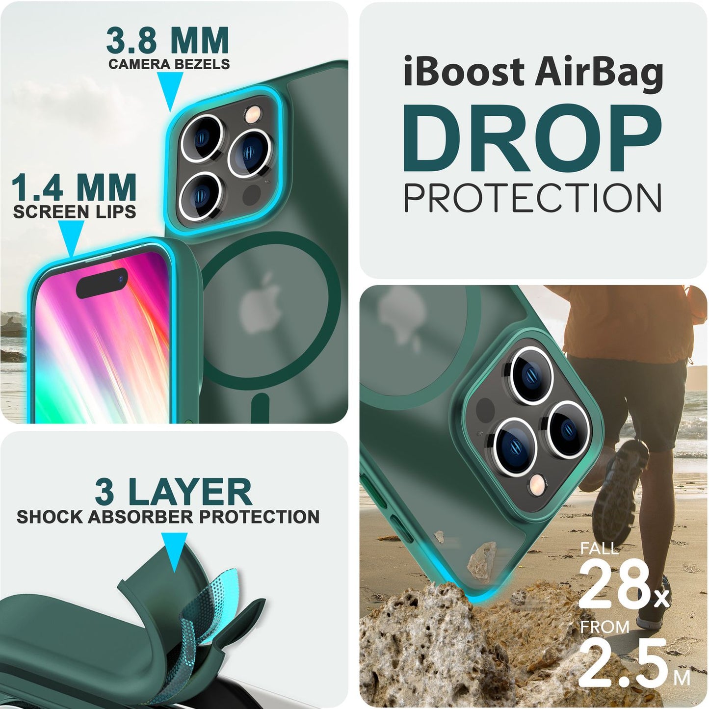 Carcasă hibridă MagSafe pentru iPhone 15 Pro Max, carcasă rigidă mată, carcasă de protecție pentru telefon