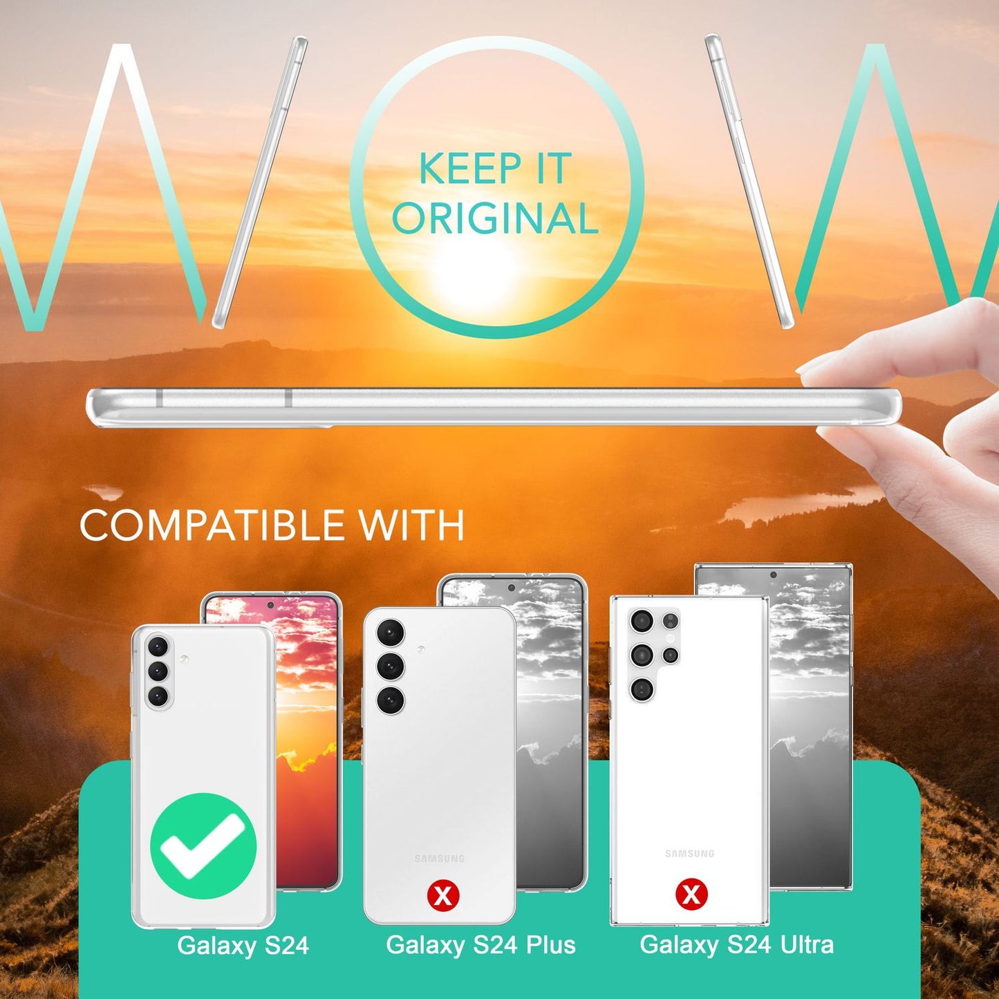 Husă NALIA AirFlex Clear pentru S24 - Husă transparentă din silicon, grosime 0,8 mm, compatibilă cu Galaxy S24