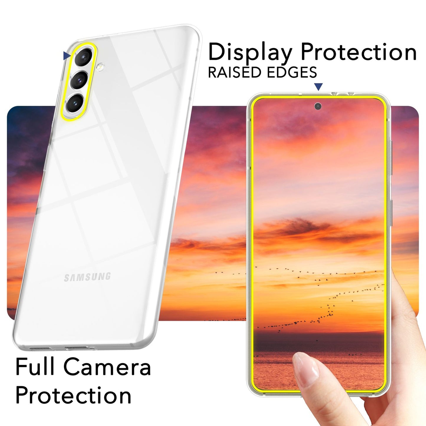 Husă NALIA AirFlex Clear pentru S24 - Husă transparentă din silicon, grosime 0,8 mm, compatibilă cu Galaxy S24