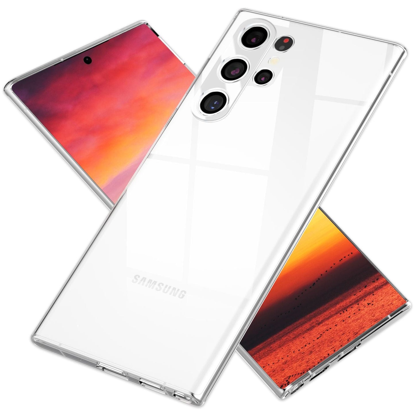 NALIA Klare Silikonhülle kompatibel mit Samsung Galaxy S24 Ultra Hülle, Transparentes Handycover für kristallklaren Look