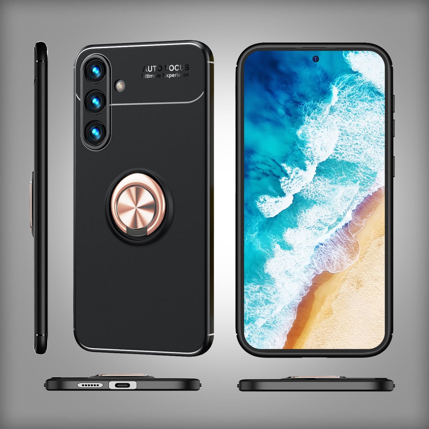 Husă NALIA Grip360 cu inel - Carcasă din silicon cu rotație la 360° pentru Galaxy S24 Plus