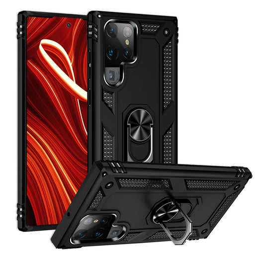 NALIA Military-Style Ringhülle Galaxy S24 Ultra Extrem Robuste Schockresistent - Passgenau, Leicht, Hybrid-Material