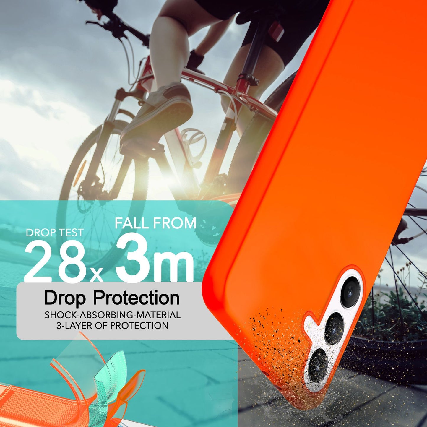 NALIA Farbintensive Neon Silikonhülle - Kompatibel Galaxy S24 Plus, Dünn TPU Schutz, Leuchtende Neonfarbe