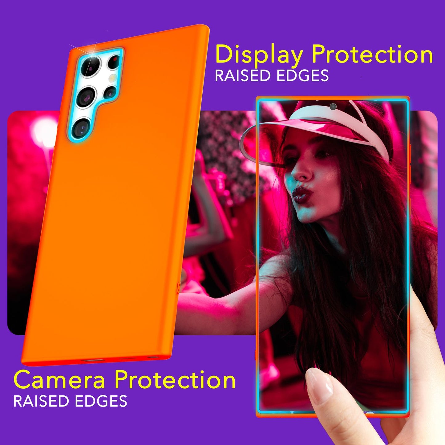 NALIA Farbintensive Neon Silikonhülle - Galaxy S24 Ultra, TPU, 1,2mm