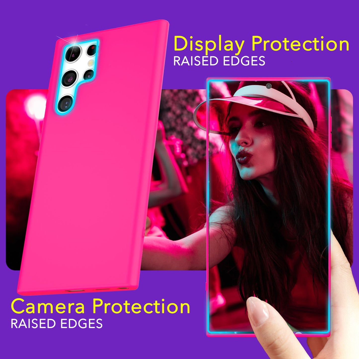 NALIA Farbintensive Neon Silikonhülle - Galaxy S24 Ultra, TPU, 1,2mm