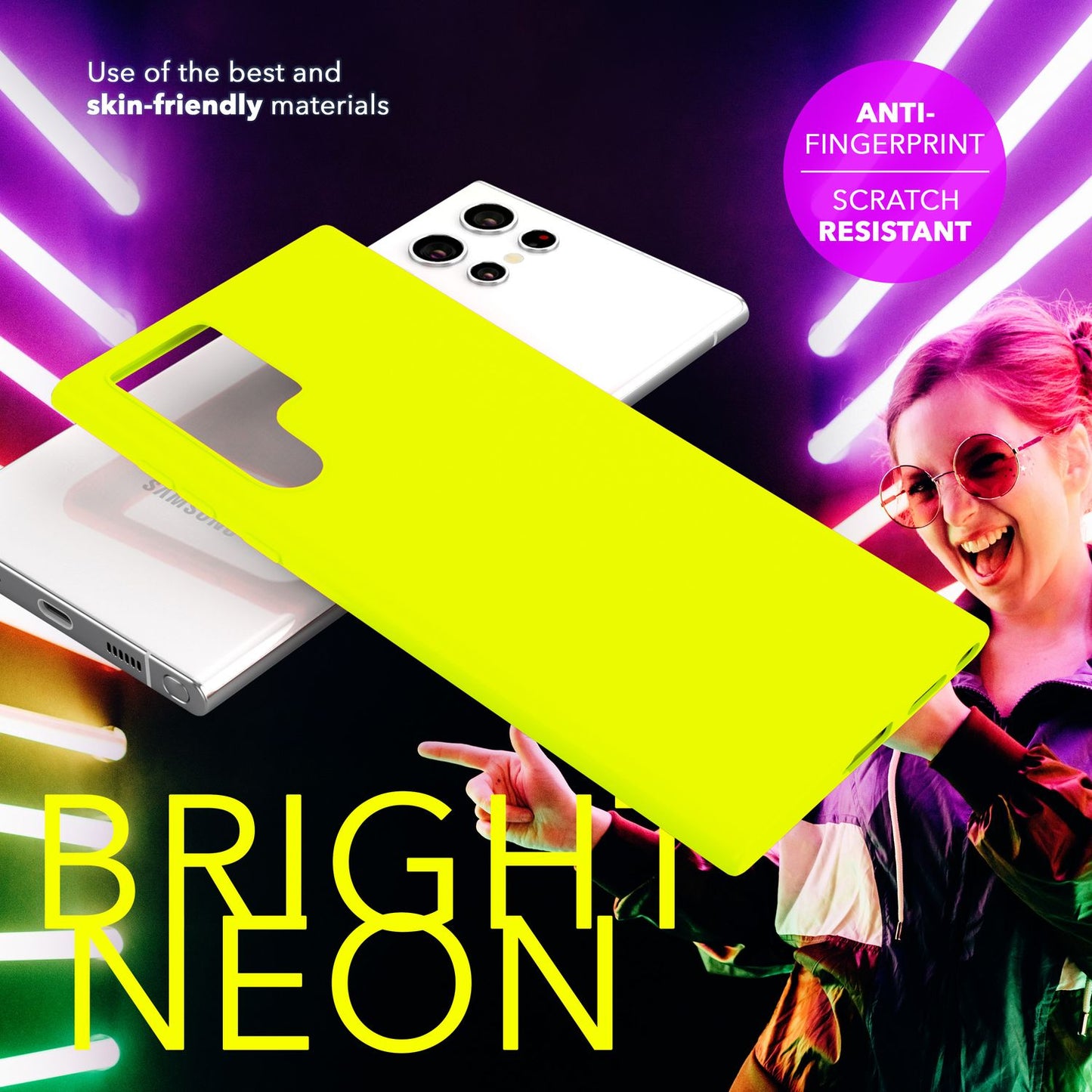 NALIA Farbintensive Neon Silikonhülle - Galaxy S24 Ultra, TPU, 1,2mm