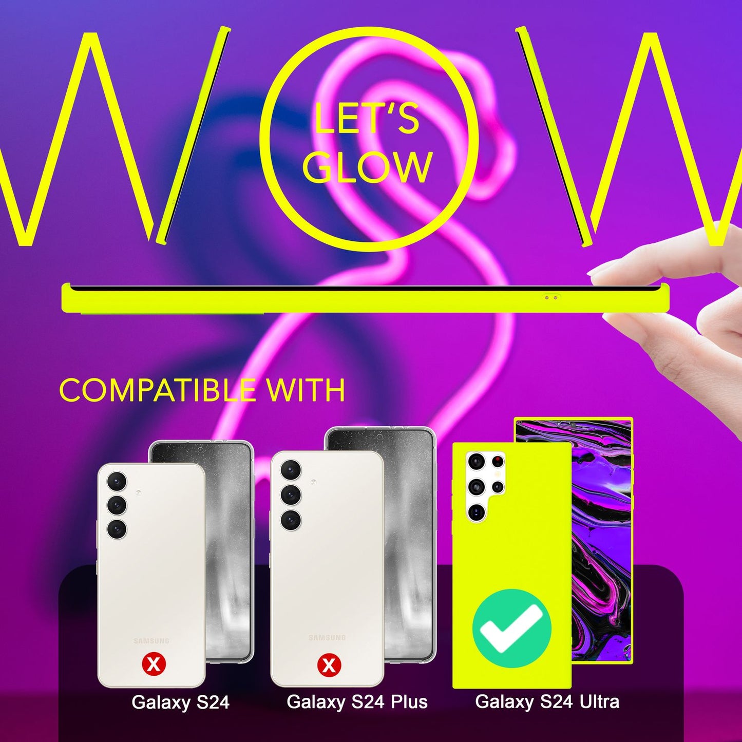 NALIA Farbintensive Neon Silikonhülle - Galaxy S24 Ultra, TPU, 1,2mm