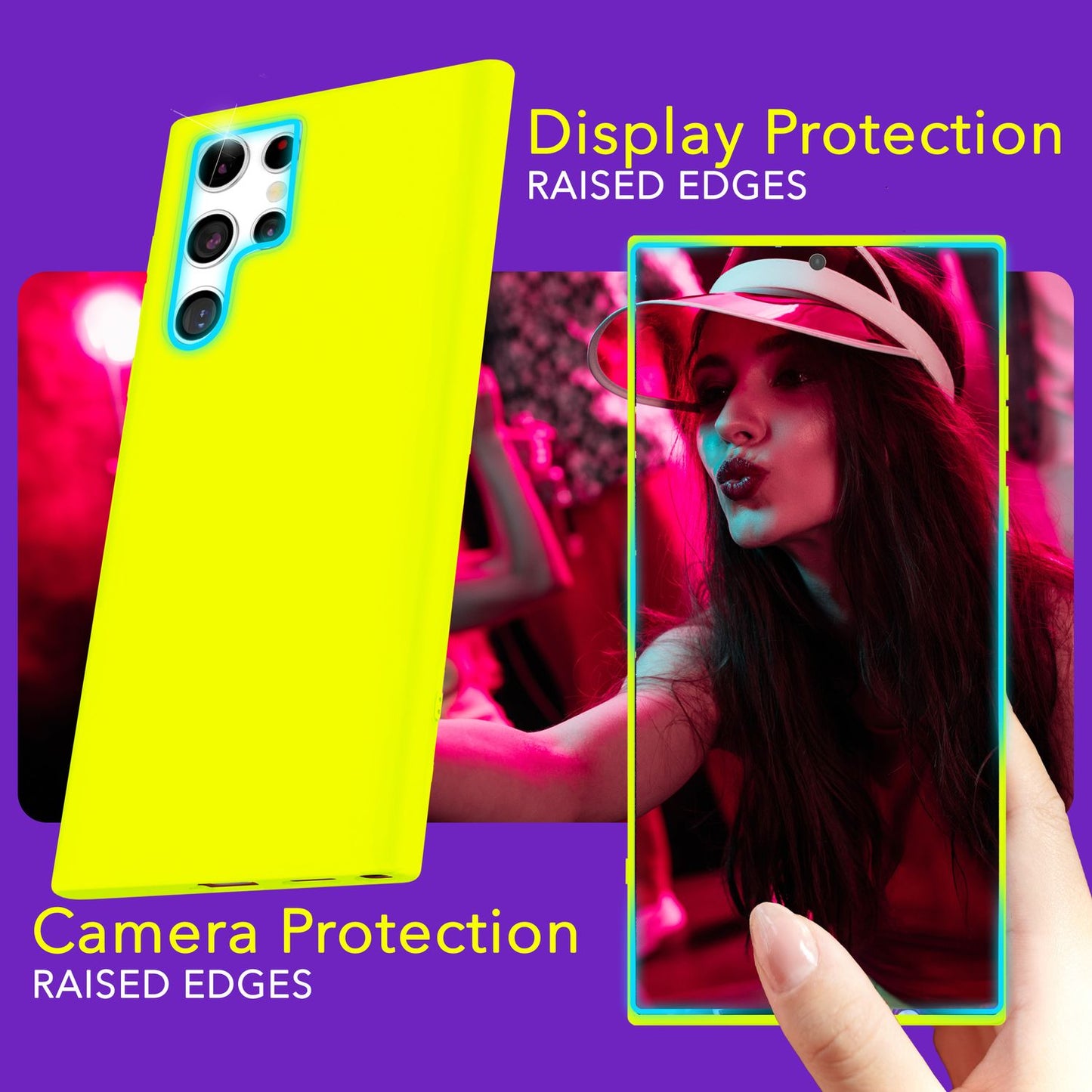 NALIA Farbintensive Neon Silikonhülle - Galaxy S24 Ultra, TPU, 1,2mm