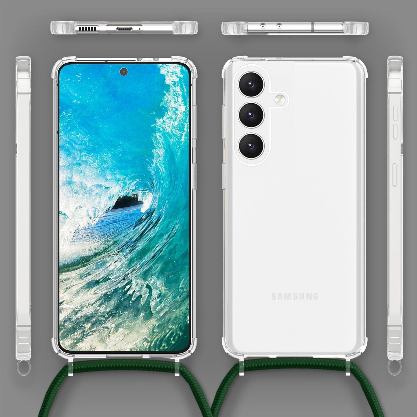 Etui na ramię NALIA Galaxy S24 Plus – przezroczyste, z regulowaną długością paska, lekkie, kompatybilne z modelem S24 Plus