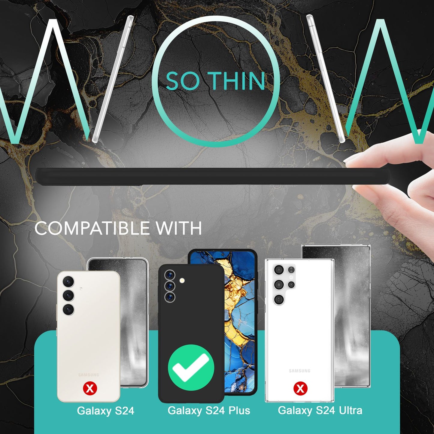 NALIA Extrem Dünnes Hardcase für Samsung Galaxy S24 Plus Hülle, 0,3mm Ultra Schlanke Schutzhülle, Extra Slim Cover Matt