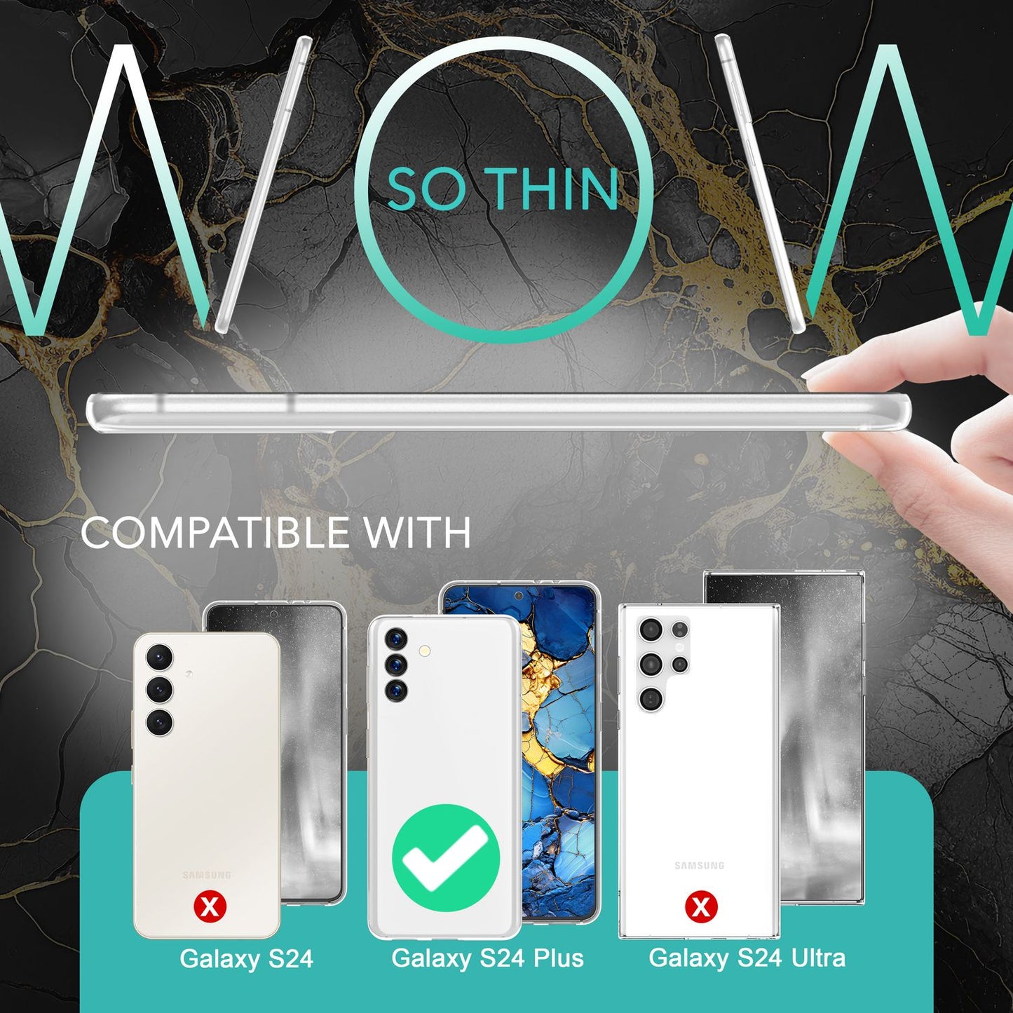 NALIA Extrem Dünnes Hardcase für Samsung Galaxy S24 Plus Hülle, 0,3mm Ultra Schlanke Schutzhülle, Extra Slim Cover Matt