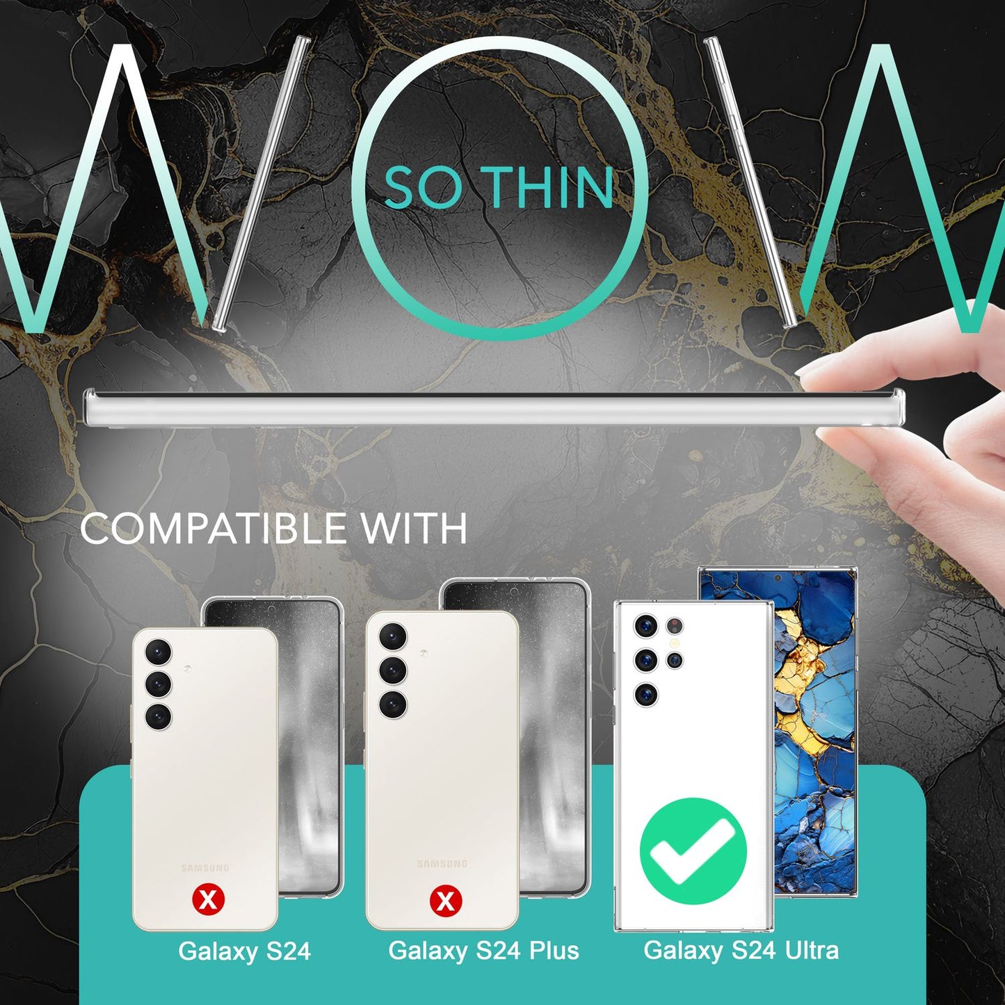 NALIA Extrem Dünnes Hardcase für Samsung Galaxy S24 Ultra Hülle, 0,3mm Ultra Schlanke Schutzhülle Slim