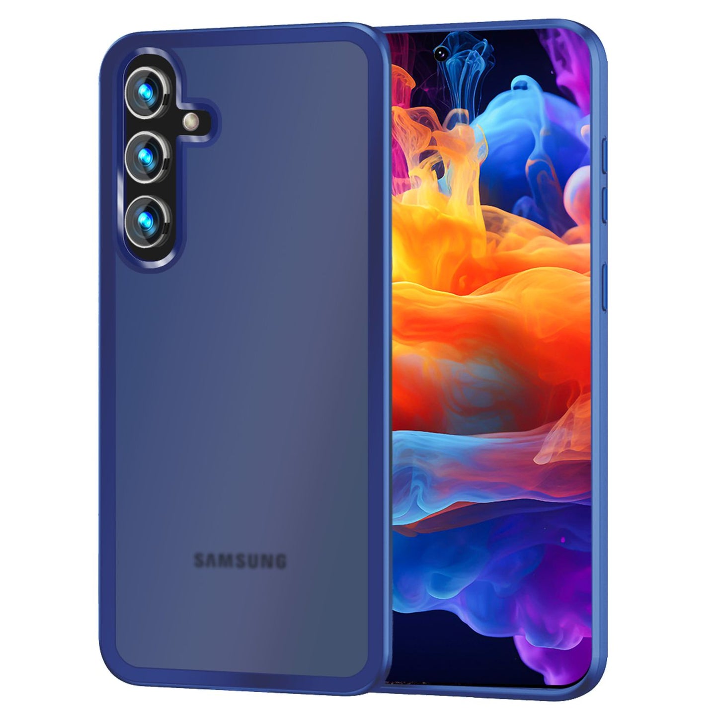 NALIA Matte Hybrid Schutzhülle für Samsung Galaxy S24 Plus Hülle, Semi-Transparente Harte Rückseite & Fallschutz-Rahmen