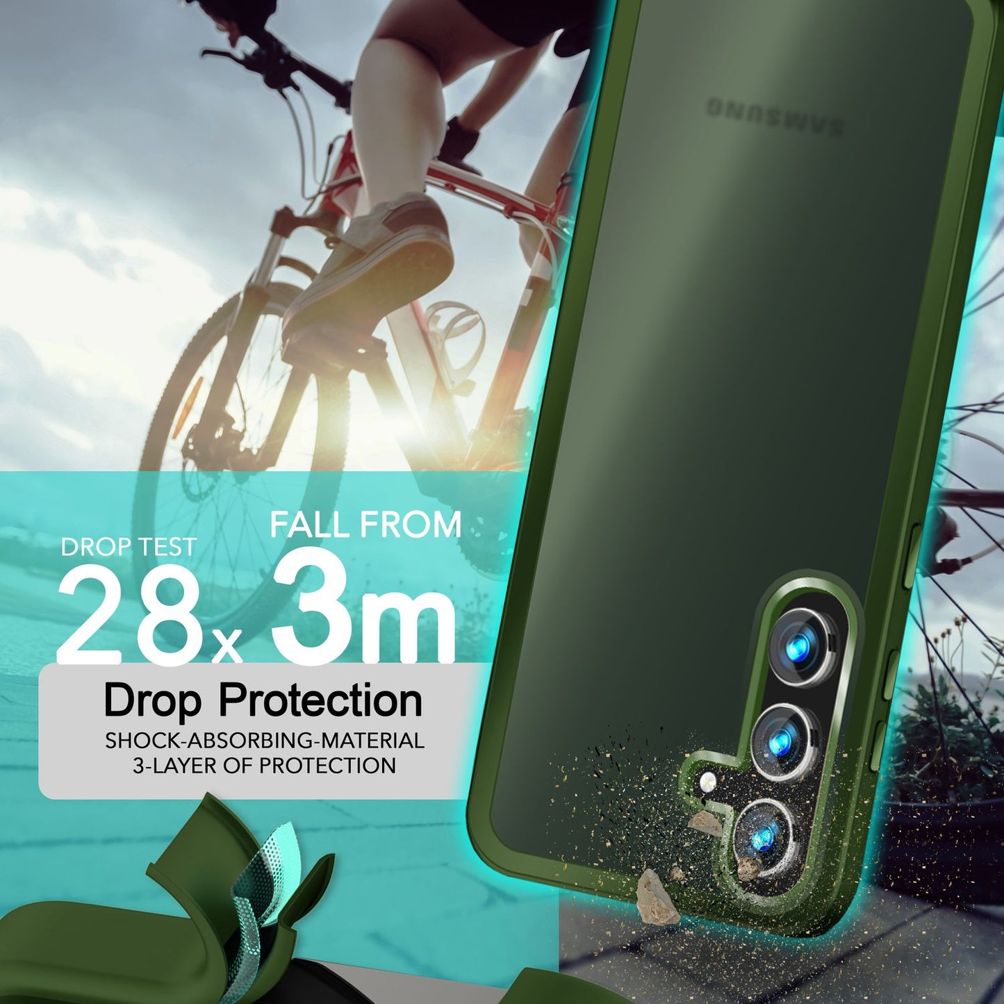 NALIA Matte Hybrid Schutzhülle für Samsung Galaxy S24 Plus Hülle, Semi-Transparente Harte Rückseite & Fallschutz-Rahmen