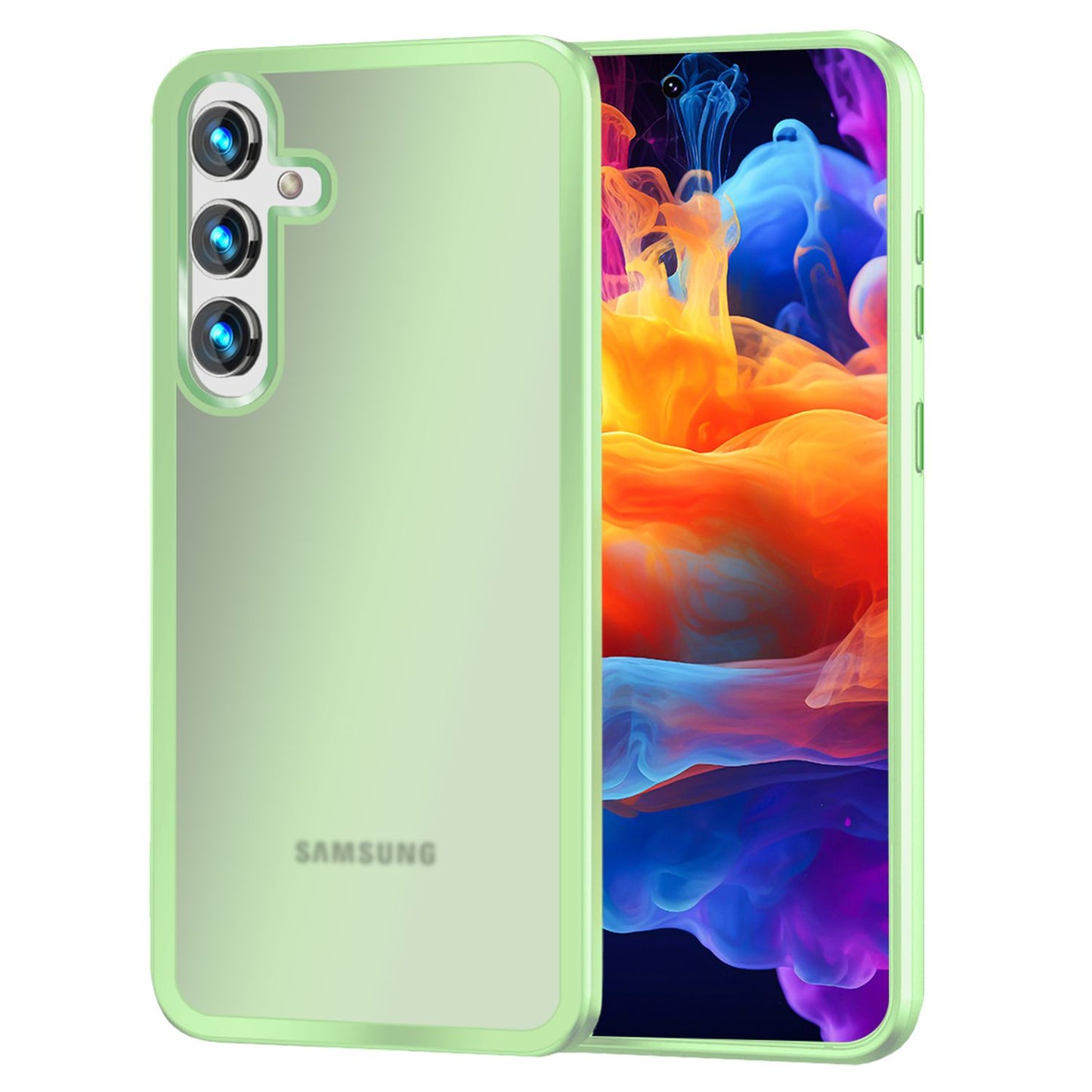 NALIA Matte Hybrid Schutzhülle für Samsung Galaxy S24 Plus Hülle, Semi-Transparente Harte Rückseite & Fallschutz-Rahmen