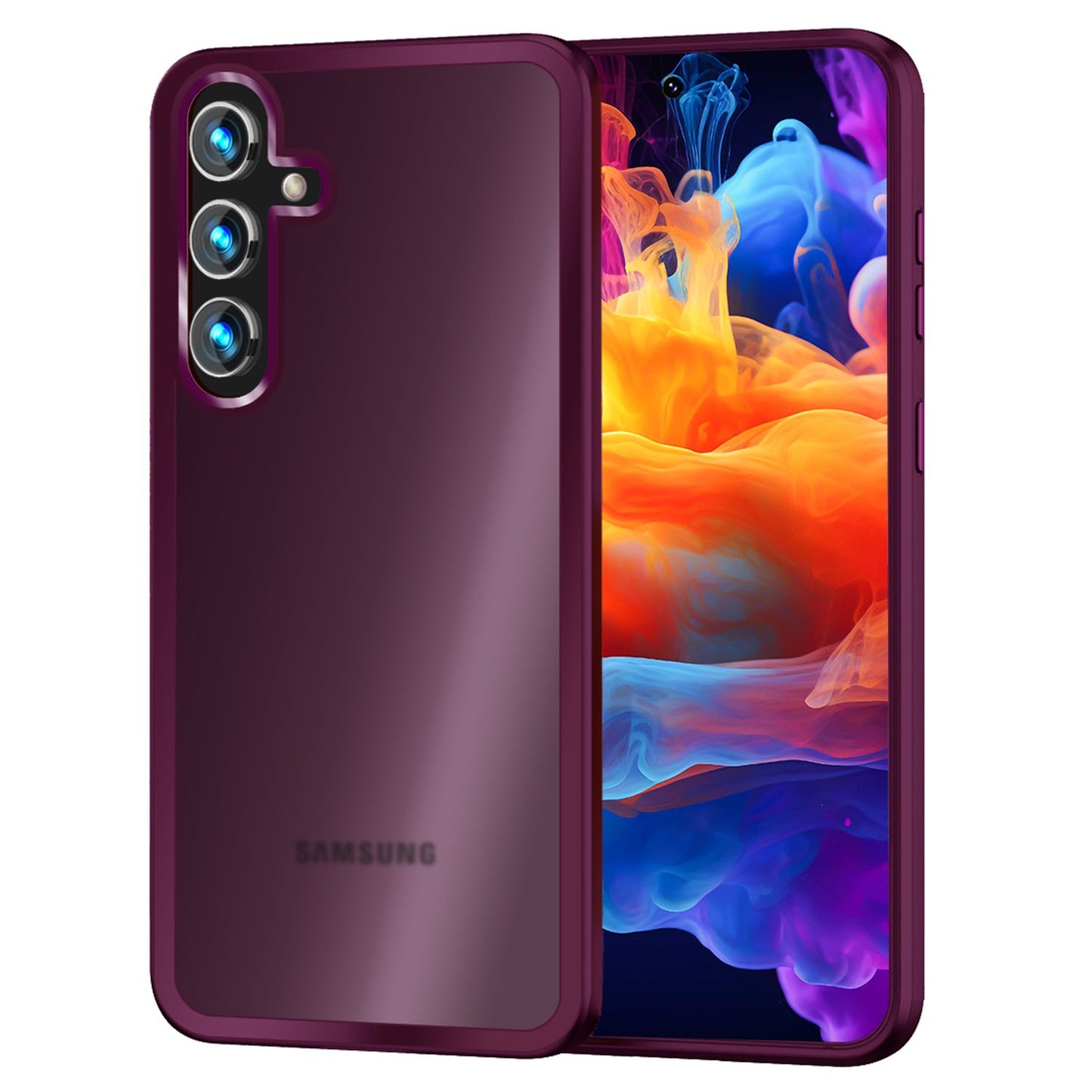 NALIA Matte Hybrid Schutzhülle für Samsung Galaxy S24 Plus Hülle, Semi-Transparente Harte Rückseite & Fallschutz-Rahmen