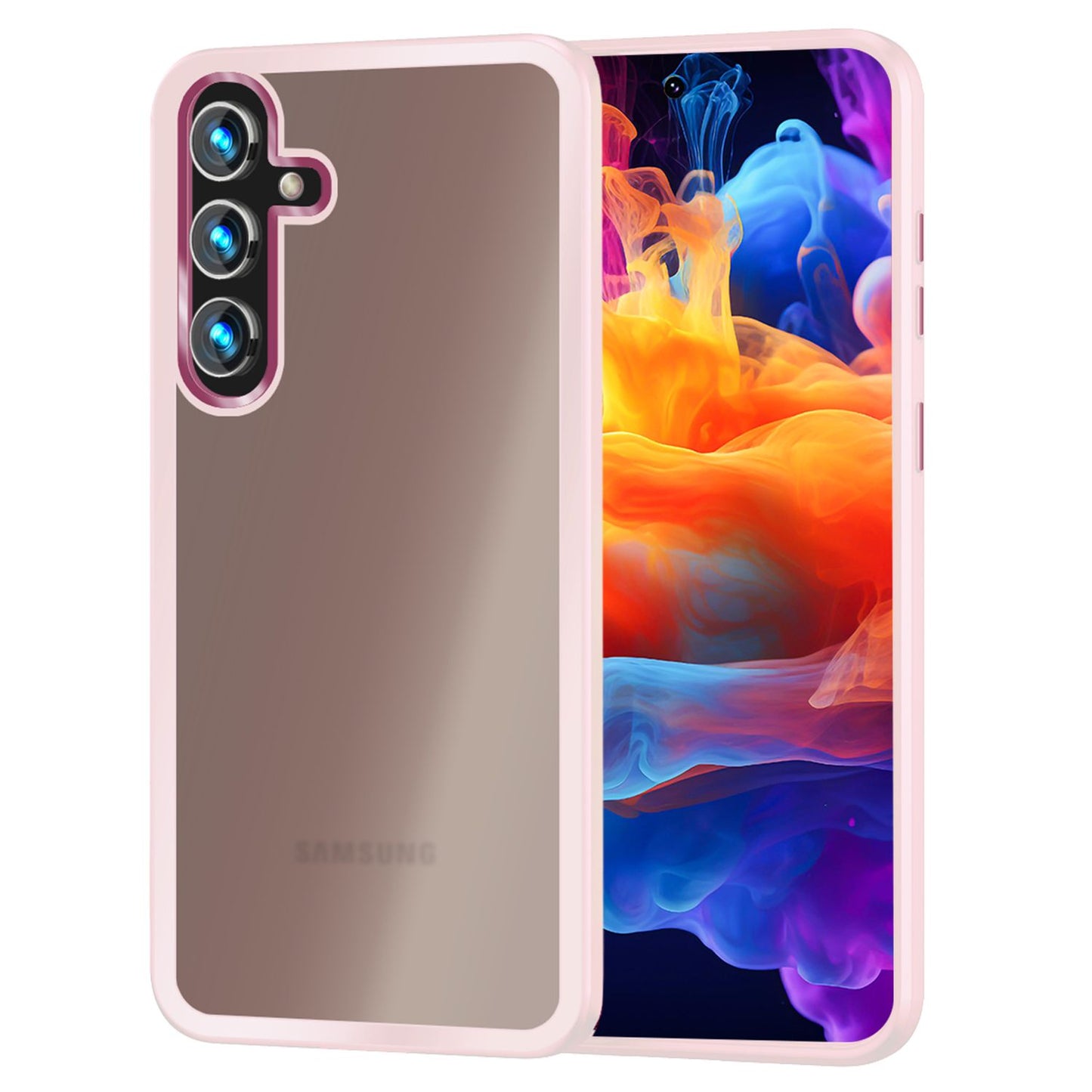 NALIA Matte Hybrid Schutzhülle für Samsung Galaxy S24 Plus Hülle, Semi-Transparente Harte Rückseite & Fallschutz-Rahmen