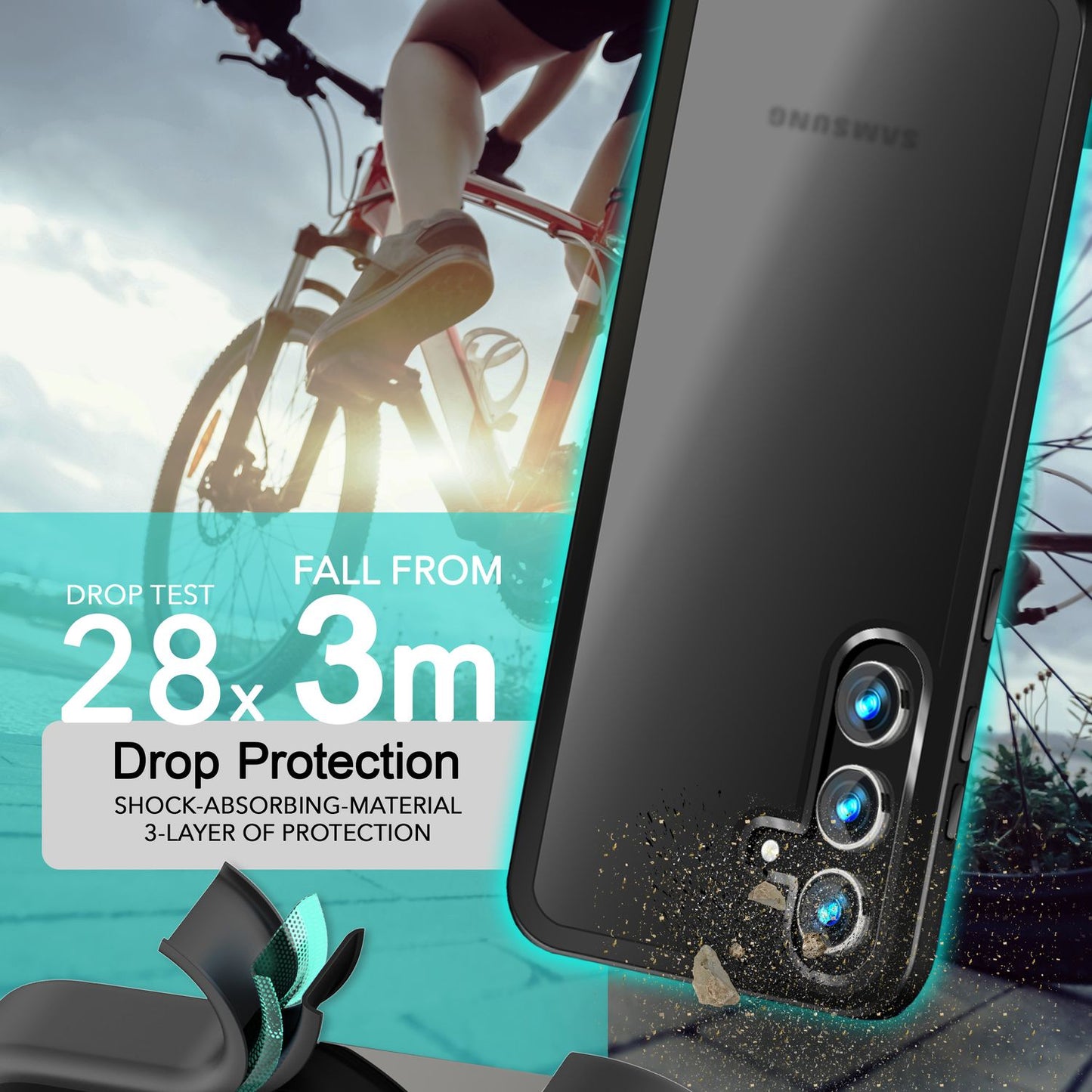 NALIA Matte Hybrid Schutzhülle für Samsung Galaxy S24 Plus Hülle, Semi-Transparente Harte Rückseite & Fallschutz-Rahmen