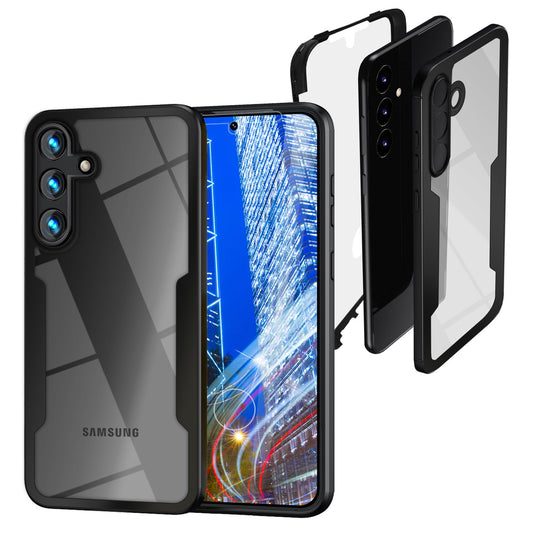 Hybrydowa osłona NALIA Clear 360 stopni – ochrona 360°, grubość 0,8 mm, pasuje do Galaxy S24