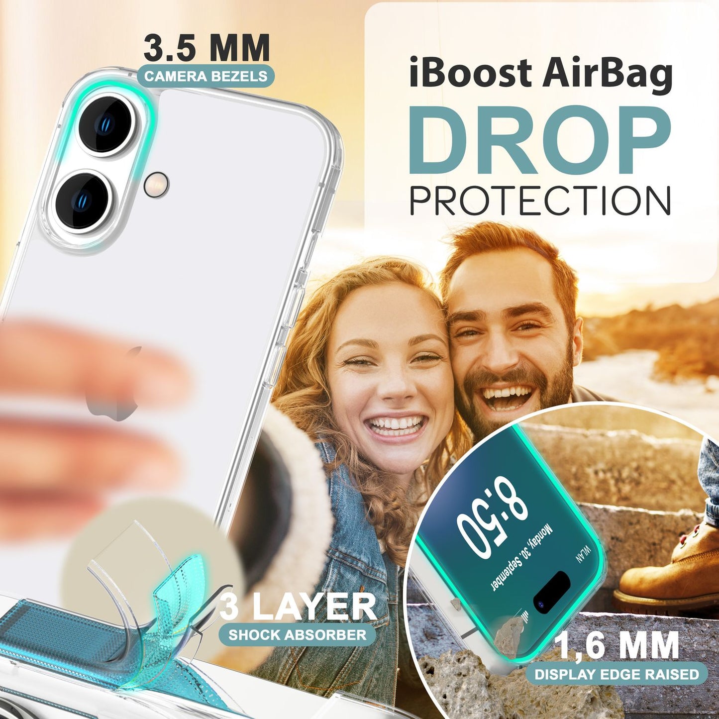 NALIA IPhone 16 Plus Durchsichtige Silikonhülle – Anti Gelb, Material Silikon, Passform Klar