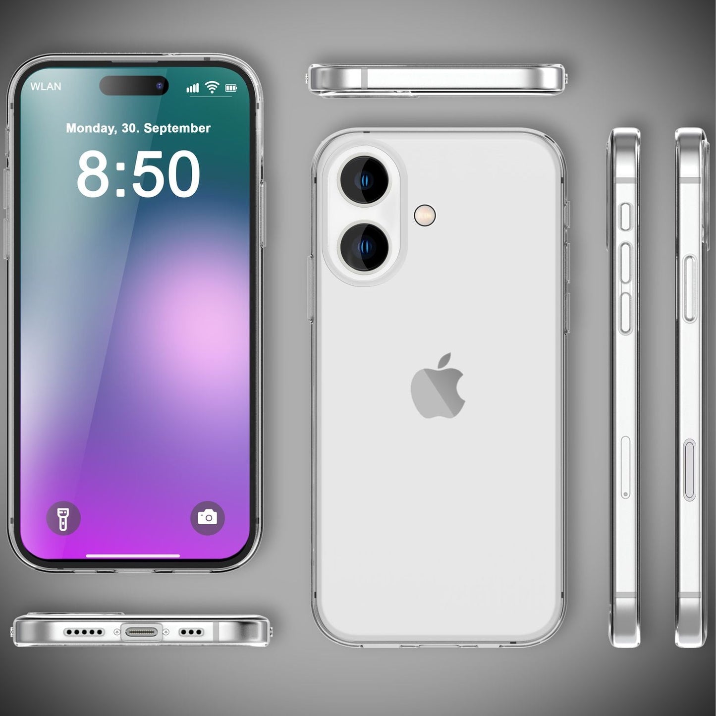 NALIA IPhone 16 Plus Durchsichtige Silikonhülle – Anti Gelb, Material Silikon, Passform Klar