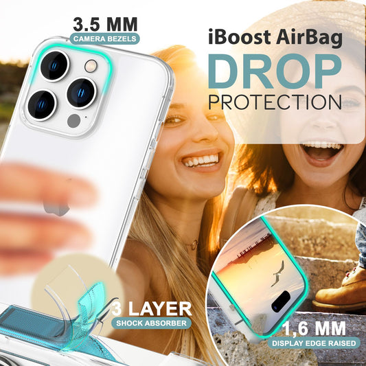 NALIA Klare Kratzfeste Acryl Hülle - Harte Schutzhülle Silikon-Rahmen Transparent Für iPhone 16 Pro Max