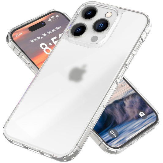 NALIA Matte Acryl Hülle für iPhone 16 Pro, Semi-Transparente Anti-Fingerabdruck Schutzhülle, Halb Klare Handyhülle