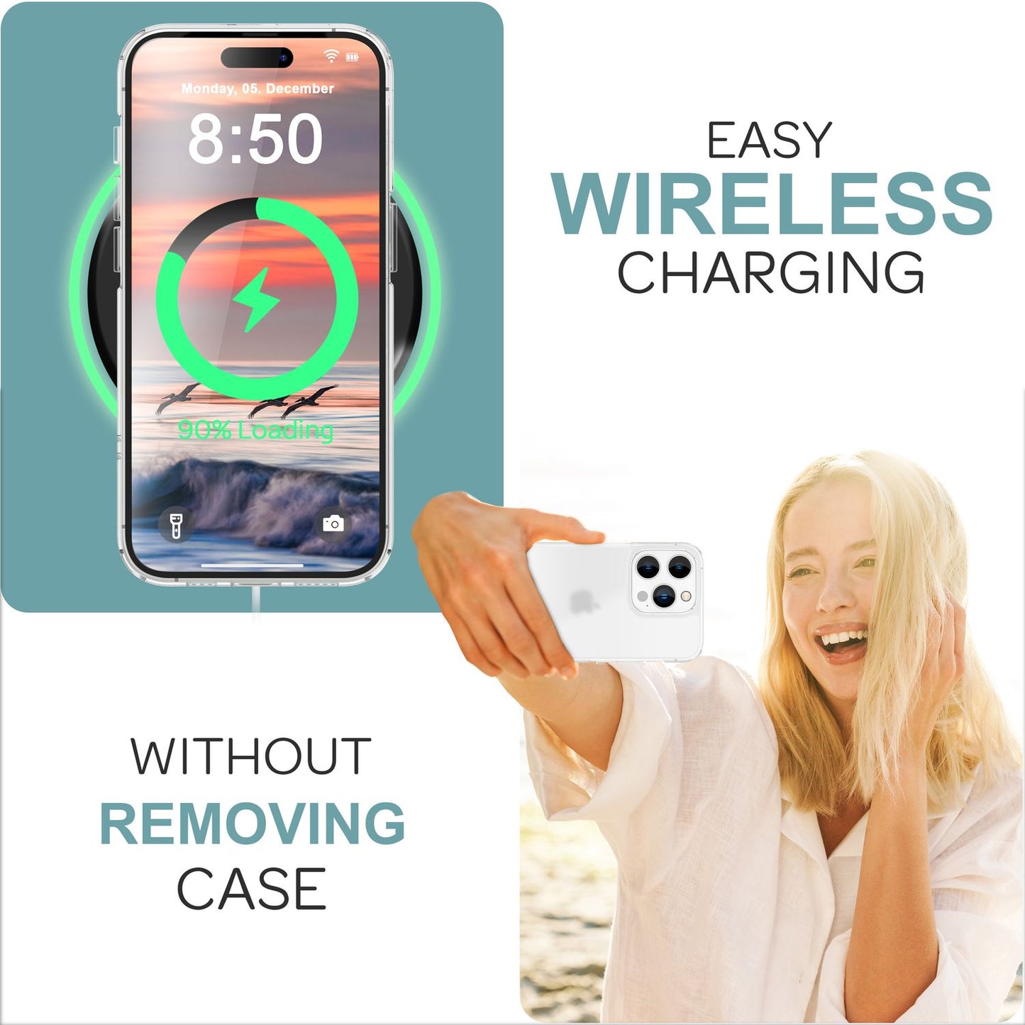 NALIA Matte Acryl Hülle für iPhone 16 Pro, Semi-Transparente Anti-Fingerabdruck Schutzhülle, Halb Klare Handyhülle