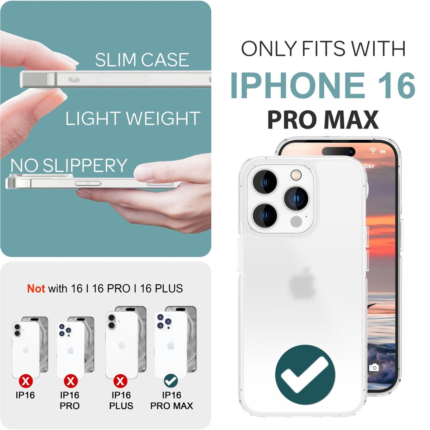 NALIA Matte Acryl Hülle für iPhone 16 Pro Max, Semi-Transparente Anti-Fingerabdruck Schutzhülle, Halb Klare Handyhülle