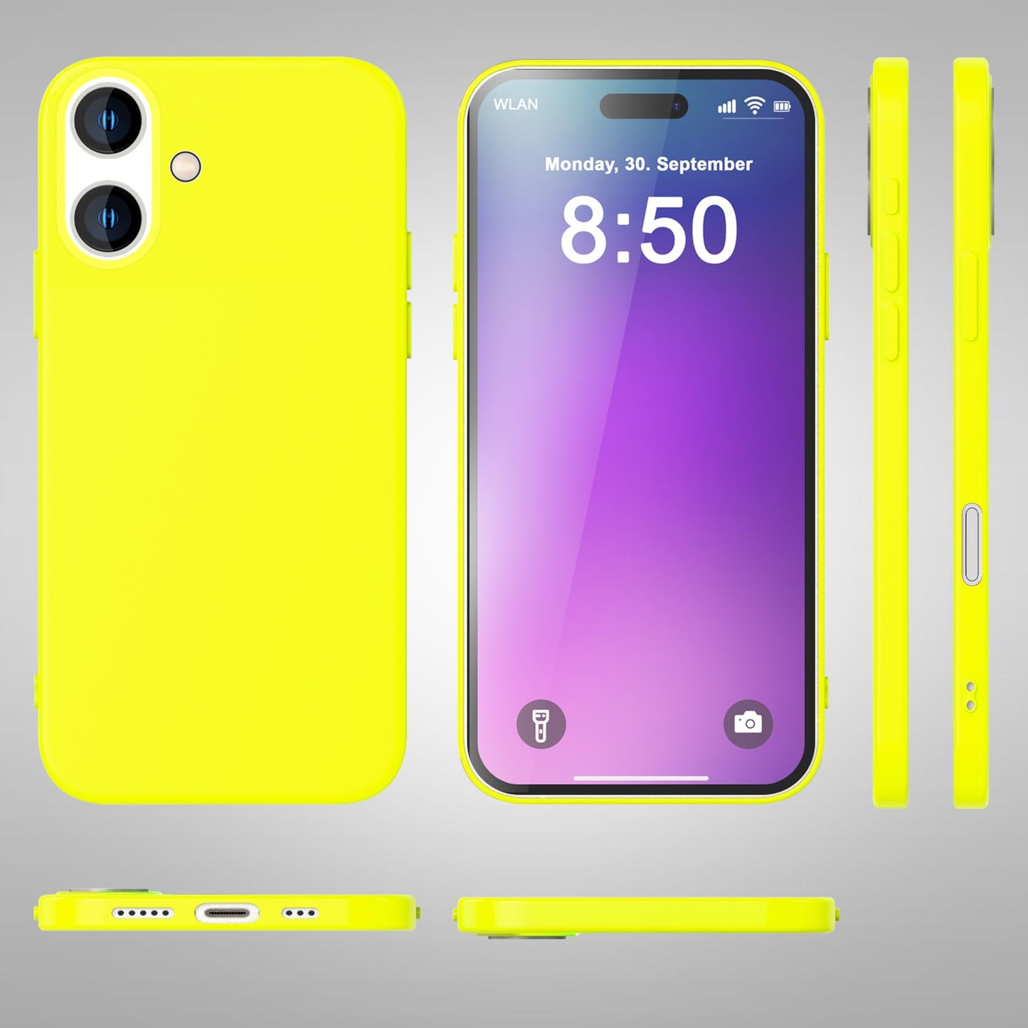 NALIA NeonShock Case - Neonfarbenes Silikoncover, TPU Material, Kompatibel Mit iPhone 16 Plus
