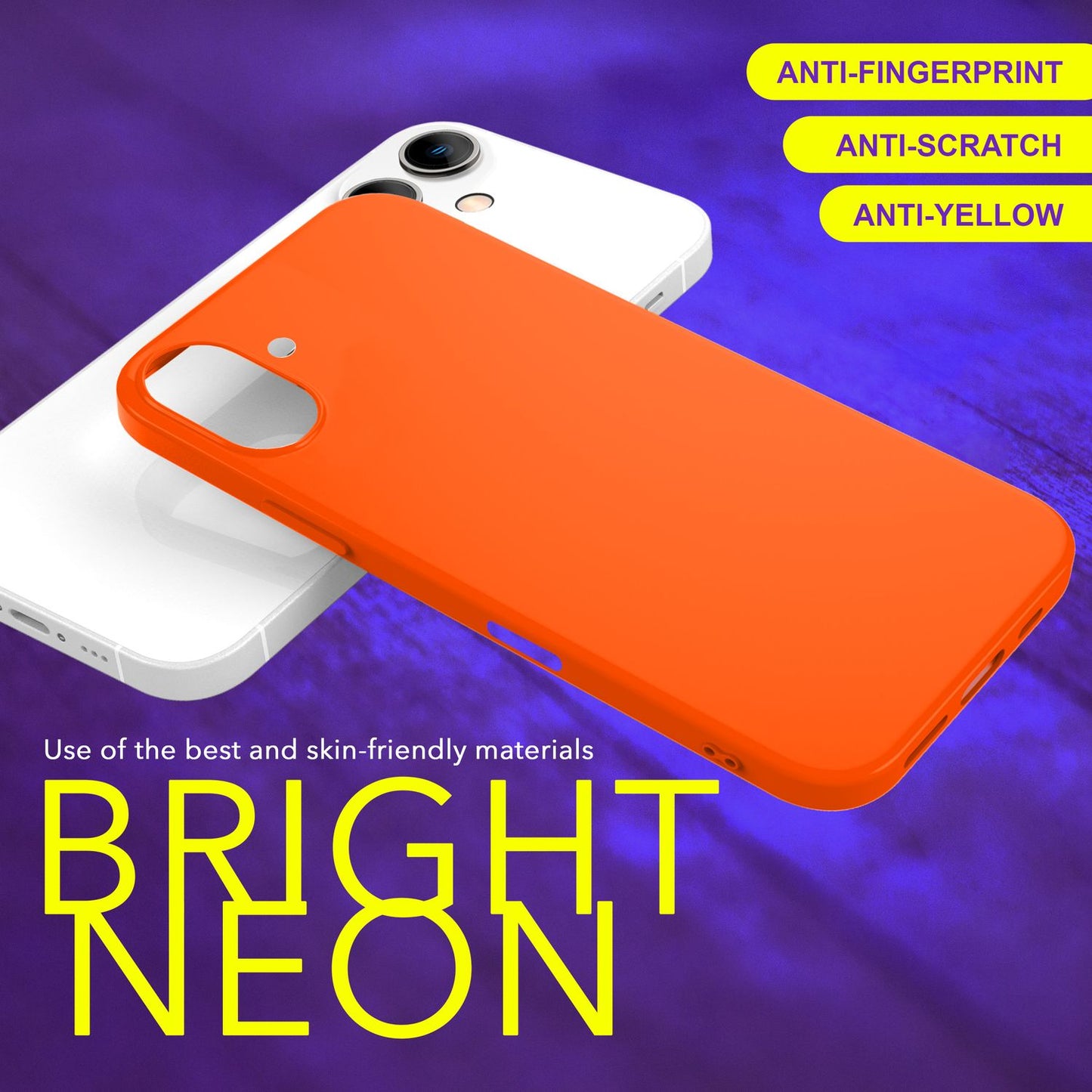 NALIA NeonShock Case - Neonfarbenes Silikoncover, TPU Material, Kompatibel Mit iPhone 16 Plus