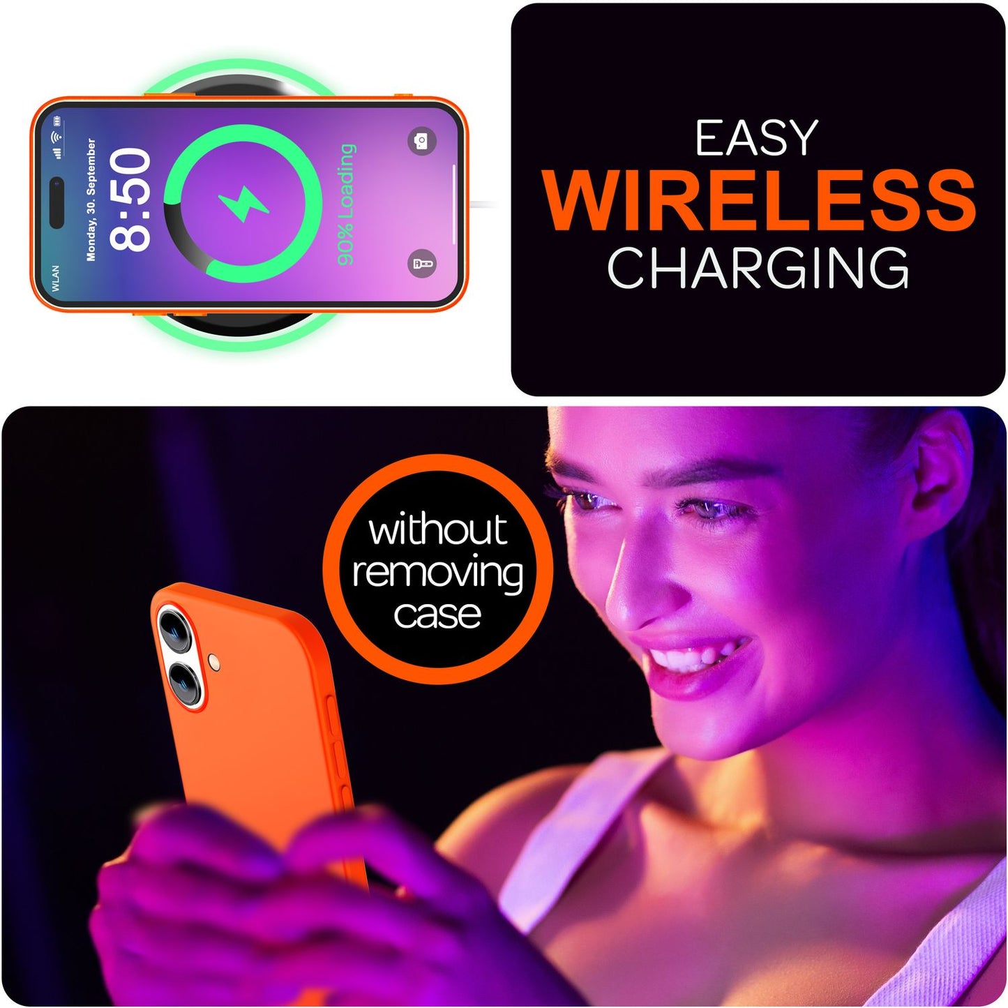 NALIA NeonShock Case - Neonfarbenes Silikoncover, TPU Material, Kompatibel Mit iPhone 16 Plus