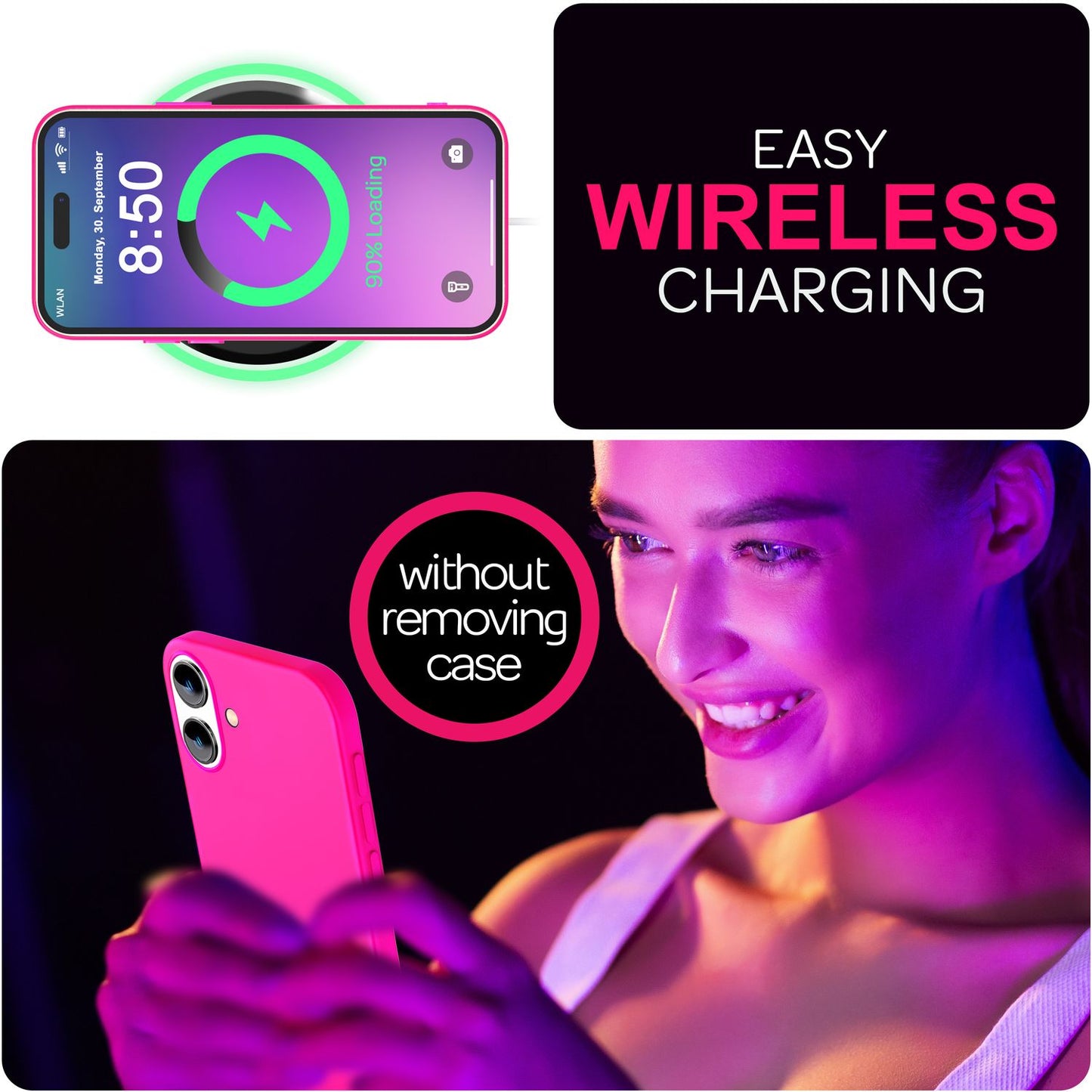 NALIA NeonShock Case - Neonfarbenes Silikoncover, TPU Material, Kompatibel Mit iPhone 16 Plus