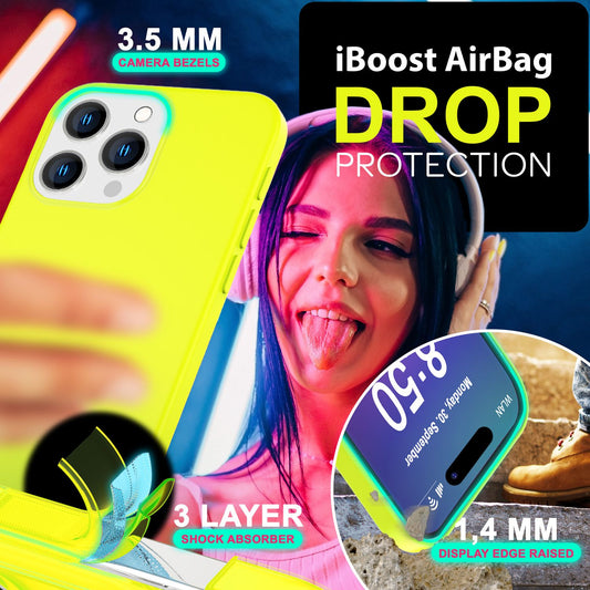 NALIA Bunte Neon Silikonhülle für iPhone 16 Pro Max, Hülle mit Intensiver Farbe, Rutschfeste Handyhülle Soft Case