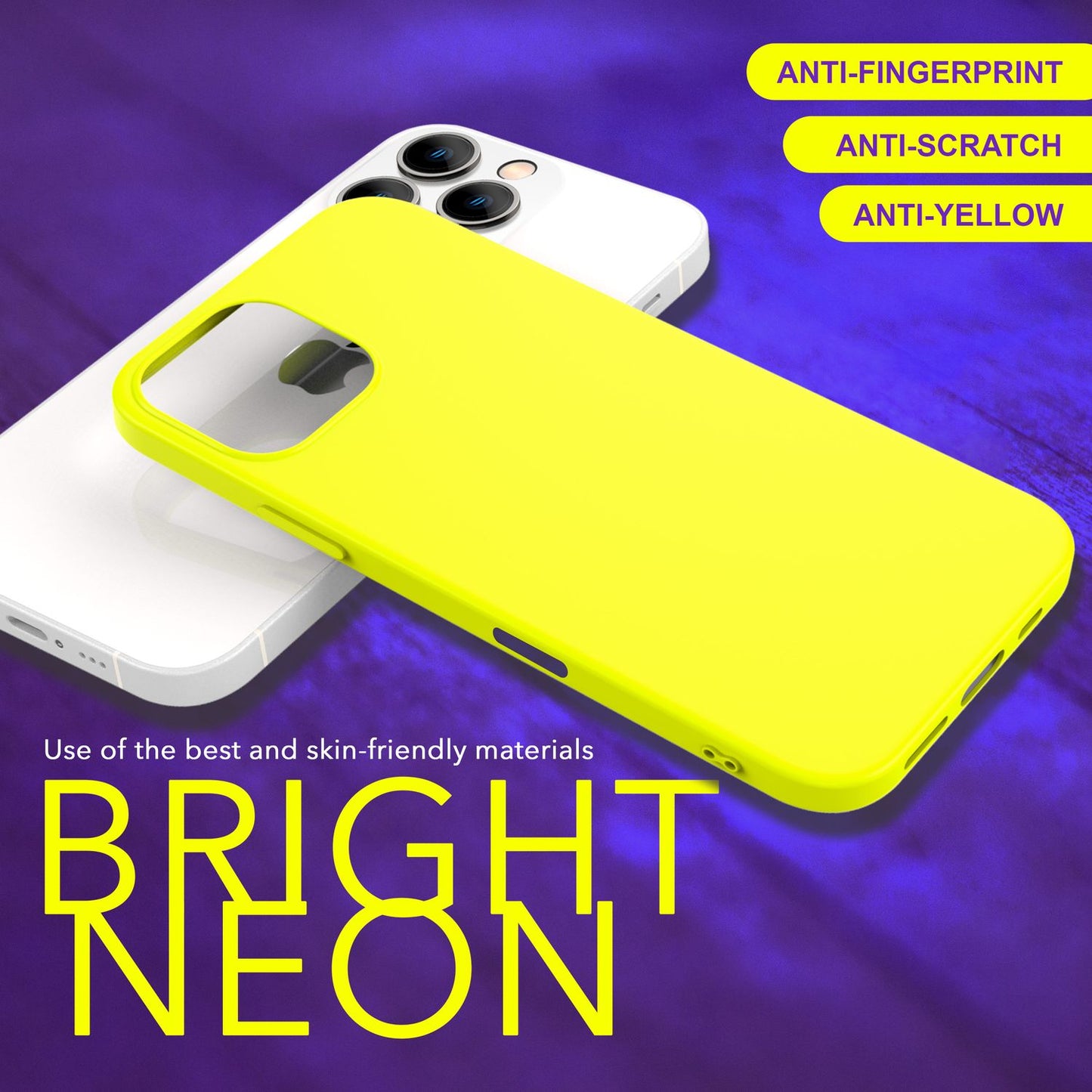 NALIA Bunte Neon Silikonhülle für iPhone 16 Pro Max, Hülle mit Intensiver Farbe, Rutschfeste Handyhülle Soft Case