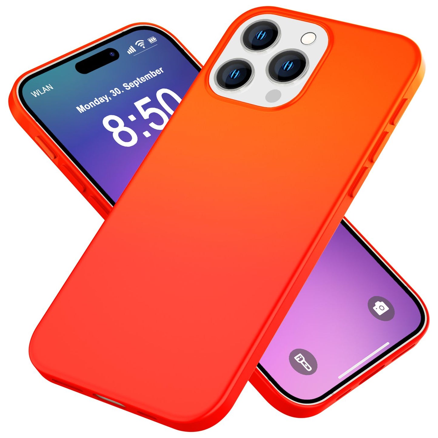 NALIA Bunte Neon Silikonhülle für iPhone 16 Pro Max, Hülle mit Intensiver Farbe, Rutschfeste Handyhülle Soft Case