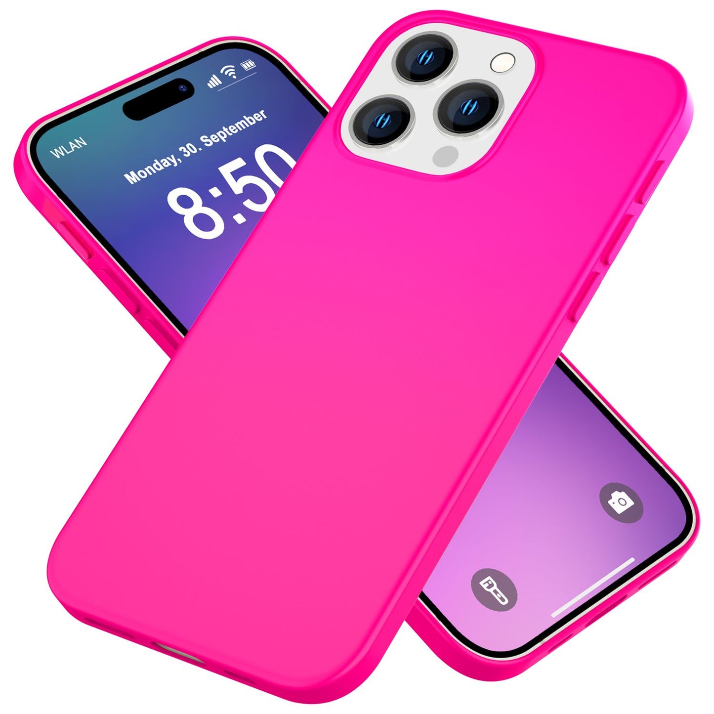 NALIA Bunte Neon Silikonhülle für iPhone 16 Pro Max, Hülle mit Intensiver Farbe, Rutschfeste Handyhülle Soft Case