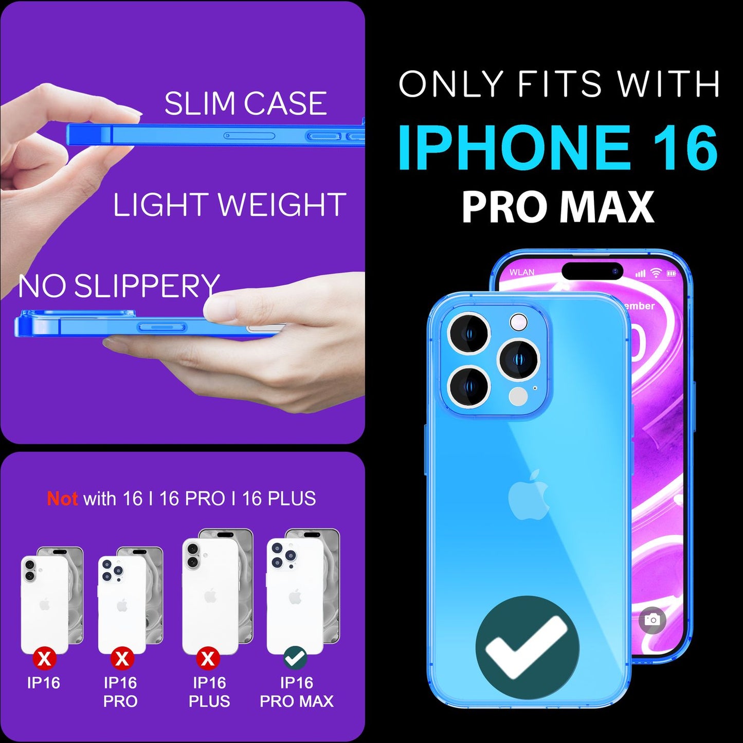 Husă NALIA Clear Neon - Dimensiune 6,7 inch, silicon, culori neon