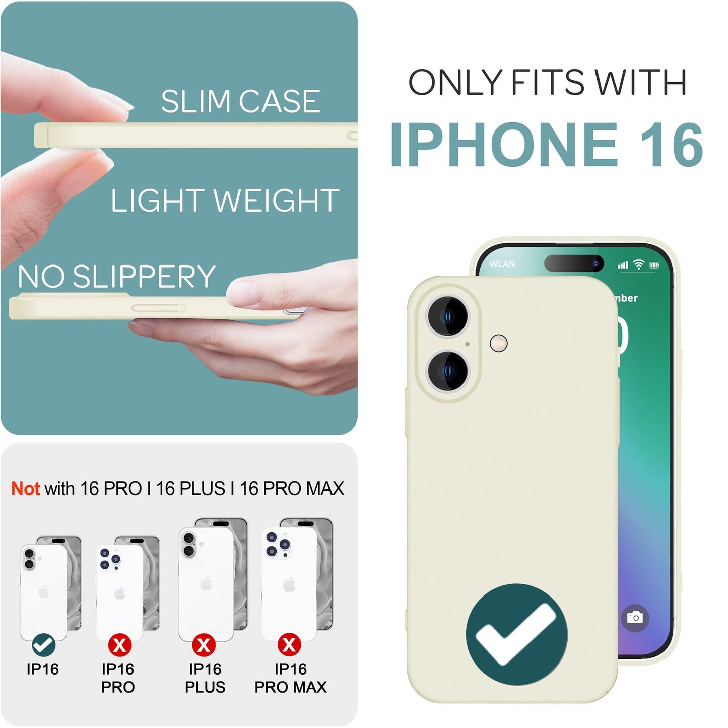 NALIA Ultra Dünne Harte Hülle für iPhone 16, Leichte Schlanke 0,5mm Handyhülle, Matte Rutschfeste Schutzhülle